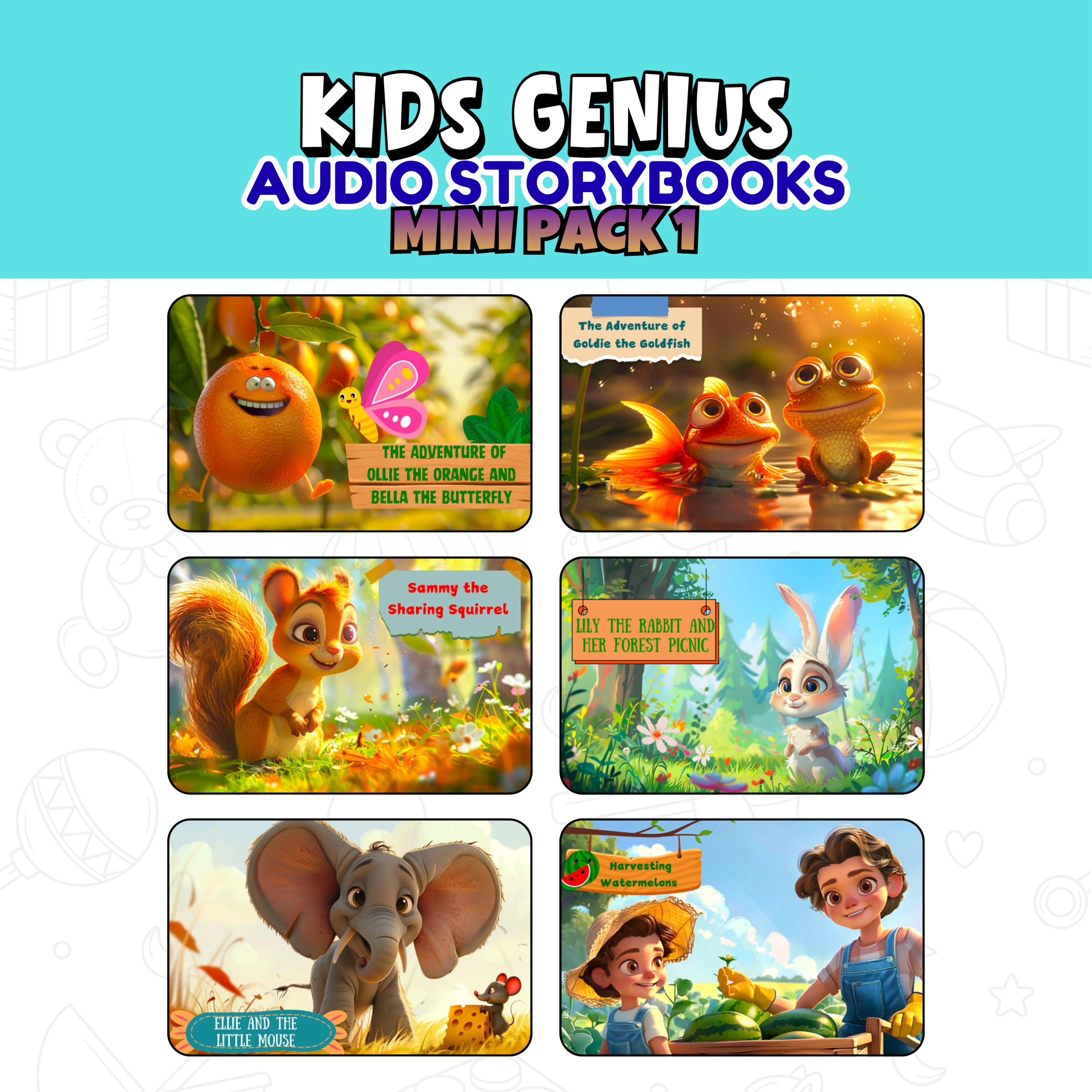 KIDS GENIUS AUDIO STORYBOOKS MINI PACK 1