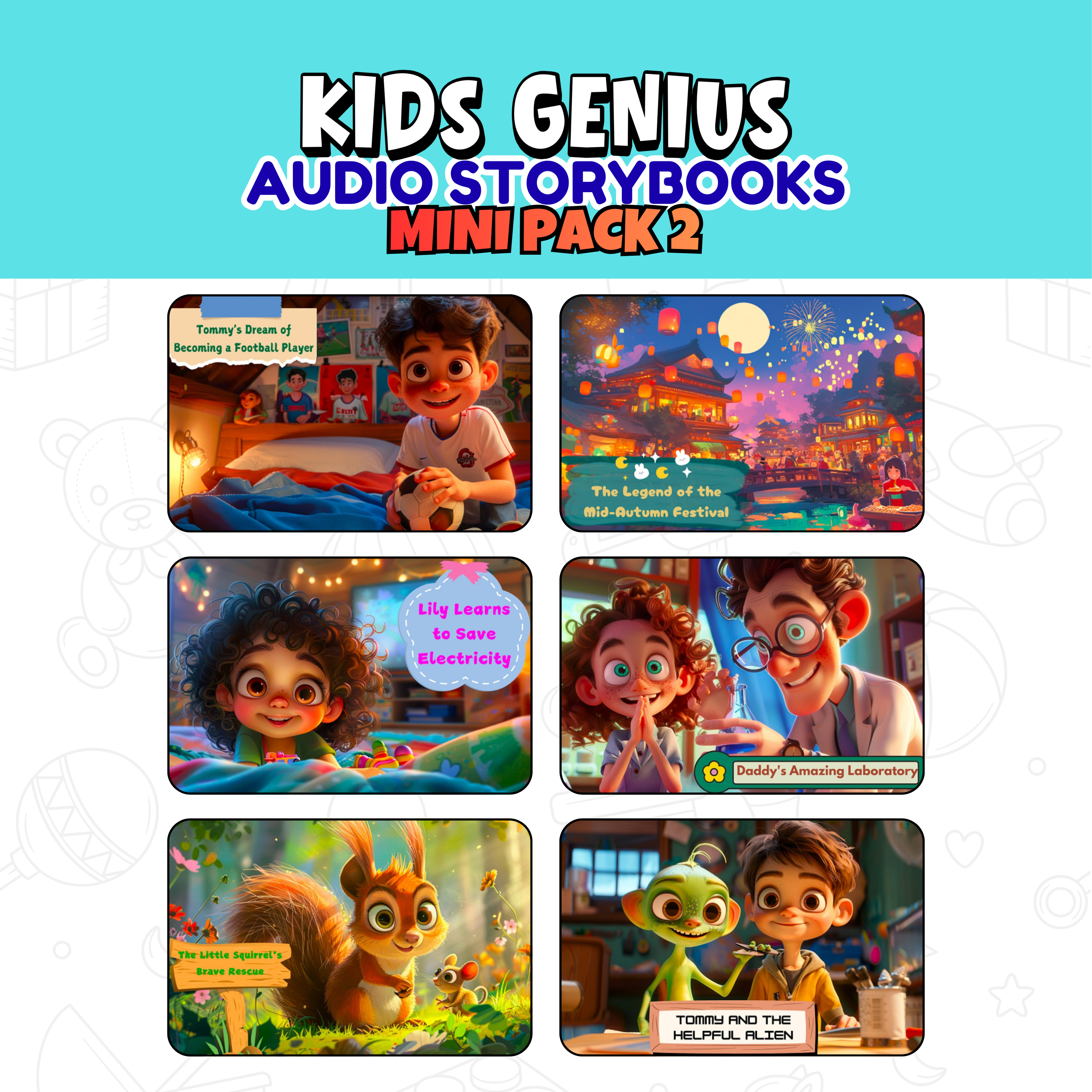 KIDS GENIUS AUDIO STORYBOOKS MINI PACK 2