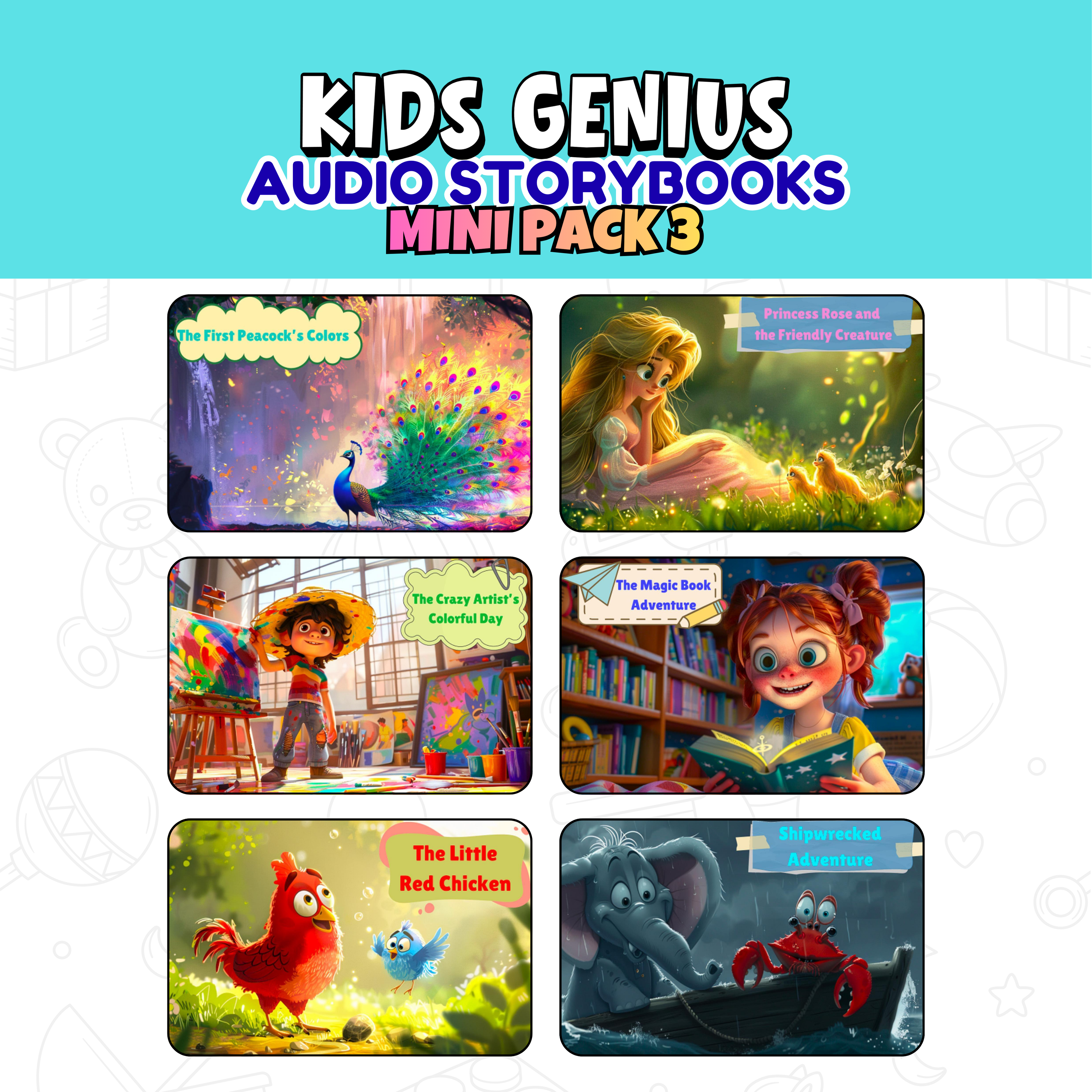 KIDS GENIUS AUDIO STORYBOOKS MINI PACK 3