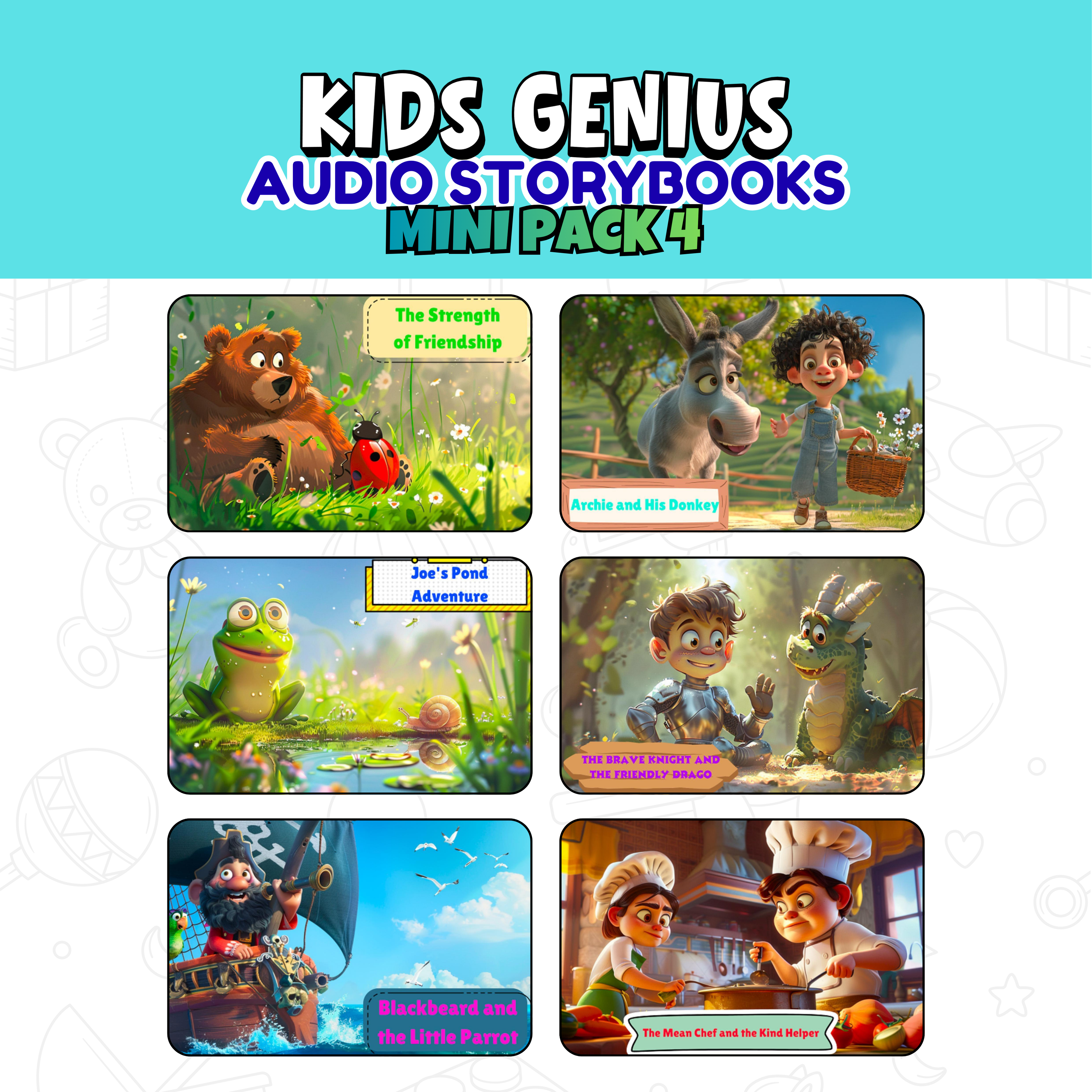 KIDS GENIUS AUDIO STORYBOOKS MINI PACK 4