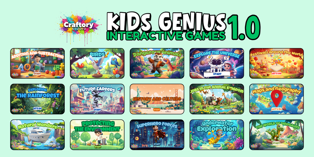 Kids Genius Interactive Games Combo A (Mini Pack 1.0 - 3.0)