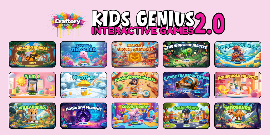 Kids Genius Interactive Games Combo A (Mini Pack 1.0 - 3.0)