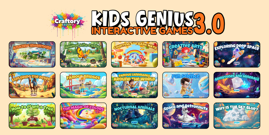 Kids Genius Interactive Games Combo A (Mini Pack 1.0 - 3.0)